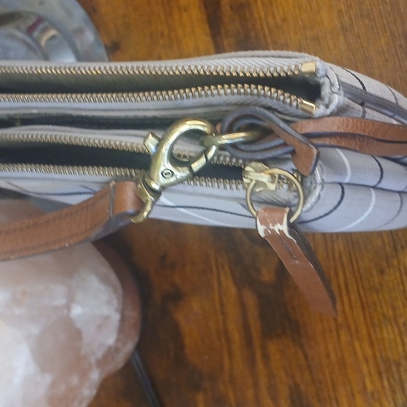 FIRM!!!! Fossil Women's Beige Plaid Shoulder Bag - Picture 16 of 17